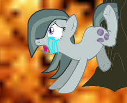 Size: 1262x1024 | Tagged: safe, imported from derpibooru, marble pie, broken leg, crying, fire, marblebuse, tears of pain, this will end in hospitalization, tree