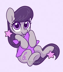 Size: 1000x1142 | Tagged: safe, artist:dawnfire, imported from derpibooru, octavia melody, earth pony, pony, cute, female, looking at you, mare, purple background, simple background, solo, stars, tavibetes