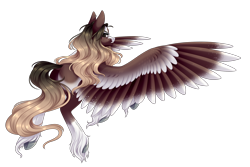 Size: 2688x1800 | Tagged: safe, artist:ohhoneybee, imported from derpibooru, oc, oc only, oc:zoe, pegasus, pony, colored wings, female, mare, multicolored wings, simple background, solo, transparent background, wings