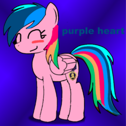 Size: 894x894 | Tagged: safe, imported from derpibooru, oc, oc:purple heart, pegasus, pony oc, purple heart