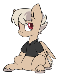 Size: 2000x2500 | Tagged: safe, artist:katyusha, imported from derpibooru, oc, oc only, oc:terminal velocity, pegasus, pony, commission example, male, sitting, solo