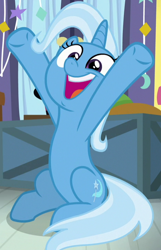 Size: 462x718 | Tagged: safe, imported from derpibooru, screencap, trixie, pony, a horse shoe-in, cropped, cute, diatrixes, female, solo