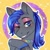 Size: 368x368 | Tagged: safe, artist:lottafandoms, imported from derpibooru, oc, oc only, oc:rhealien, earth pony, pony, bust, earth pony oc, intersex pride flag, one eye closed, ponytail, portrait, pride, pride flag, solo, wink