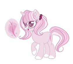 Size: 400x348 | Tagged: safe, artist:rose-moonlightowo, imported from derpibooru, oc, oc only, pony, unicorn, female, glasses, magic, magical lesbian spawn, mare, offspring, parent:fluttershy, parent:twilight sparkle, parents:twishy, simple background, solo, transparent background