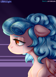 Size: 2184x3000 | Tagged: safe, artist:jeffapegas, artist:lilith1light, imported from derpibooru, cozy glow, pegasus, pony, base used, crying, female, filly, floppy ears, freckles, high res, sad, solo