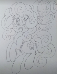 Size: 720x936 | Tagged: safe, imported from derpibooru, pinkie pie, earth pony, pony, balloon, traditional art