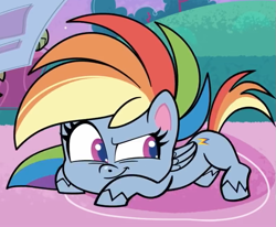 Size: 761x628 | Tagged: safe, imported from derpibooru, screencap, rainbow dash, pegasus, pony, my little pony: pony life, princess probz, the best of the worst, spoiler:pony life s01e01, cropped, female, g4.5, iwtcird, meme, solo