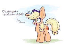 Size: 2200x1600 | Tagged: safe, artist:heir-of-rick, imported from derpibooru, applejack, earth pony, pony, beret, big ears, cute, female, hat, jackabetes, large ears, mare, solo