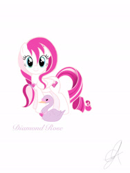 Size: 1536x2048 | Tagged: safe, artist:poshpegasus, imported from derpibooru, diamond rose, bird, pegasus, swan, jewelry, necklace, solo, wings