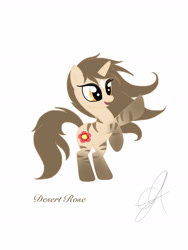 Size: 1800x2400 | Tagged: safe, artist:poshpegasus, imported from derpibooru, oc, oc only, oc:desert rose, hybrid, pony, unicorn, zebra, horn, solo, unicorn oc, zebra oc