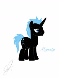 Size: 1800x2400 | Tagged: safe, artist:poshpegasus, imported from derpibooru, oc, oc only, oc:majesty, pony, unicorn, horn, solo, unicorn oc