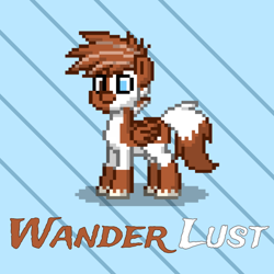 Size: 700x700 | Tagged: safe, artist:band sickle, artist:bandwidth, imported from derpibooru, oc, oc only, oc:wander lust, pegasus, pony, pony town, commission, heterochromia, male, name tag, simple background, solo, stallion