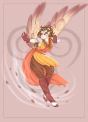 Size: 1280x1778 | Tagged: safe, artist:copshop, imported from derpibooru, oc, oc only, anthro, pegasus, avatar the last airbender, clothes, cosplay, costume, female, solo