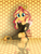 Size: 1536x2048 | Tagged: safe, artist:saltymango, imported from derpibooru, sunset shimmer, bee, insect, equestria girls, beehive, clothes, costume, crown, cute, dress, female, high heels, jewelry, looking at you, queen bee, regalia, shimmerbetes, shoes, sitting, smiling, solo