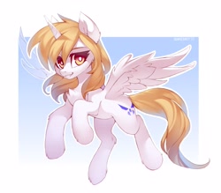 Size: 3200x2800 | Tagged: safe, artist:share dast, imported from derpibooru, oc, oc only, oc:star nai, alicorn, pony, alicorn oc, chest fluff, commission, commissioner:chasergugu, horn, solo, wings