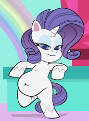 Size: 800x1080 | Tagged: safe, artist:scobionicle99, imported from derpibooru, rarity, pony, unicorn, my little pony: pony life, belly, belly button, big belly, bipedal, bipedal leaning, fat, female, g4.5, leaning, mare, raritubby, smug, solo, standing, unshorn fetlocks