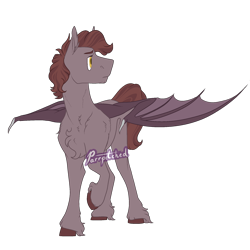 Size: 2000x2000 | Tagged: safe, artist:parrpitched, imported from derpibooru, oc, bat pony, pony, male, simple background, solo, stallion, transparent background