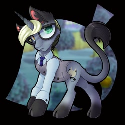 Size: 900x900 | Tagged: safe, artist:mychelle, imported from derpibooru, pony, unicorn, animal crossing, clothes, ponified, raymond, solo