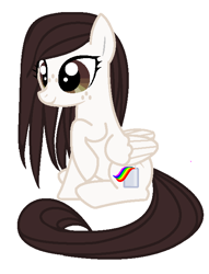 Size: 519x678 | Tagged: safe, artist:agdistis, imported from derpibooru, pegasus, pony, /mlp/, artist insert, brown eyes, brown hair, drawthread, simple background, solo, white background, wings