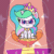 Size: 640x640 | Tagged: safe, imported from derpibooru, screencap, princess celestia, pony, my little pony: pony life, princess probz, spoiler:pony life s01e01, animated, cropped, female, g4.5, gif, makeup, sitting, smuglestia, solo