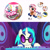 Size: 1600x1600 | Tagged: safe, edit, edited screencap, imported from derpibooru, screencap, dj pon-3, vinyl scratch, pony, unicorn, fake it 'til you make it, female, frown, mare, photo, speaker, speakers, sunglasses, toy, turntable, unamused, vinyl scratch is not amused, zuru 5 surprise