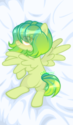 Size: 1464x2500 | Tagged: safe, artist:lazuli, artist:mint-light, imported from derpibooru, oc, oc only, pegasus, pony, body pillow, body pillow design, butt, eye clipping through hair, pegasus oc, plot, smiling, solo, wings