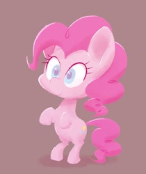 Size: 1676x1994 | Tagged: safe, artist:noupu, imported from derpibooru, pinkie pie, earth pony, pony, bipedal, cute, diapinkes, female, mare, simple background, smiling, solo