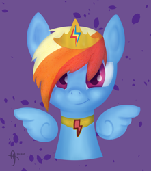 Size: 1200x1355 | Tagged: safe, artist:aurorahharmony, imported from derpibooru, rainbow dash, pony, element of loyalty, female, princess, solo