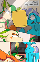 Size: 5120x8000 | Tagged: safe, artist:difis, imported from derpibooru, oc, oc:daniel core, oc:non toxic, earth pony, monster pony, original species, pony, tatzlpony, comic:hloya's story, comic, comics, hloya comics, mundane utility, photo, tentacle tongue, tentacles, vending machine