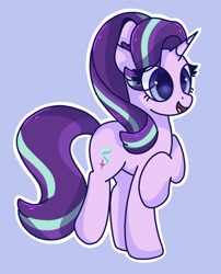 Size: 1080x1339 | Tagged: safe, artist:plethxra, imported from derpibooru, starlight glimmer, pony, unicorn, cute, female, glimmerbetes, mare, purple background, simple background, solo