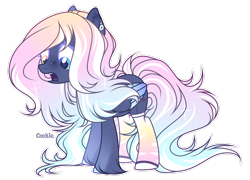 Size: 2887x2077 | Tagged: safe, artist:lazuli, artist:mint-light, imported from derpibooru, oc, oc only, pegasus, pony, clothes, heterochromia, hoof fluff, looking down, open mouth, pegasus oc, simple background, socks, solo, transparent background, wings