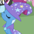 Size: 291x293 | Tagged: safe, artist:trotsworth, imported from derpibooru, trixie, pony, unicorn, cape, clothes, cropped, eyes closed, female, frown, hat, mare, solo, trixie's cape, trixie's hat