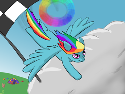 Size: 2000x1500 | Tagged: safe, artist:frostclaw, imported from derpibooru, rainbow dash, atg 2020, flying, missing cutie mark, newbie artist training grounds, race, sonic rainboom