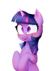 Size: 1186x1735 | Tagged: safe, artist:confetticakez, imported from derpibooru, twilight sparkle, pony, unicorn, cute, ear fluff, female, glasses, mare, silly, silly pony, simple background, solo, tongue out, twiabetes, white background