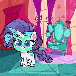 Size: 1080x1080 | Tagged: safe, imported from derpibooru, part of a set, rarity, pony, unicorn, my little pony: pony life, face mask, female, g4.5, mare, mirror, mud mask, official, solo