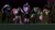 Size: 1920x1080 | Tagged: safe, artist:ghostoftime1, imported from derpibooru, fluttershy, nightmare rarity, pinkamena diane pie, pinkie pie, rainbow dash, twilight sparkle, alicorn, bat pony, earth pony, pegasus, pony, unicorn, 3d, armor, bat ponified, bevor, boots, cape, chestplate, clothes, color change, corrupted, corrupted twilight sparkle, criniere, croupiere, cuirass, dark, dark equestria, dark magic, dark queen, dark twilight, dark twilight sparkle, dark world, darkened coat, darkened hair, darklight, darklight sparkle, discorded, evil 5, evil five, evil twilight, fallen hero, fangs, fauld, female, flutterbat, gmod, gorget, greaves, group, hacksaw, hoof shoes, magic, mane 5, mane five, nightmare pony, nightmarified, pauldron, peytral, plackart, ponyville, possessed, queen twilight, queen twilight sparkle, quintet, race swap, red eyes, saddle, sfm pony, shoes, sombra empire, source filmmaker, tack, twilight sparkle (alicorn), tyrant sparkle