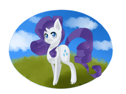 Size: 4000x3000 | Tagged: safe, artist:tomat-in-cup, imported from derpibooru, rarity, pony, unicorn, cloud, female, grass, mare, simple background, solo, transparent background