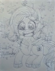 Size: 1958x2526 | Tagged: safe, imported from derpibooru, fluttershy, pegasus, pony, my little pony: pony life, cute, female, g4.5, photo, shyabetes, solo, traditional art