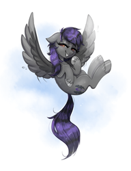 Size: 1355x1760 | Tagged: safe, artist:confetticakez, imported from derpibooru, oc, oc only, oc:rune riddle, pegasus, pony, abstract background, cute, female, flying, laughing, mare, solo