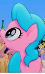 Size: 177x290 | Tagged: safe, imported from derpibooru, screencap, melody star, silver dust, sugar floss, sunkiss, earth pony, pony, unicorn, my little pony: the movie, background pony, cropped, female, looking up, mare, shocked, solo focus, unnamed character, unnamed pony