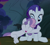 Size: 550x500 | Tagged: safe, imported from derpibooru, screencap, rarity, sweetie belle, pony, unicorn, sleepless in ponyville, belle sisters, cropped, cute, diasweetes, duo, eyes closed, female, hug, open mouth, sisterbetes, sitting