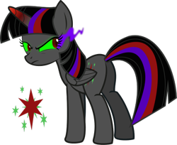 Size: 464x378 | Tagged: safe, artist:istilllikegamecubes, imported from derpibooru, twilight sparkle, alicorn, pony, colored horn, corrupted twilight sparkle, curved horn, cutie mark, dark magic, dark twilight, dark twilight sparkle, darkened coat, darkened hair, darklight, darklight sparkle, evil twilight, female, horn, magic, recolor, self recolor, simple background, solo, somber twilight, sombra eyes, sombra horn, sombra's horn, transparent background, twilight sombra, twilight sparkle (alicorn)