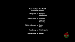 Size: 1280x720 | Tagged: safe, imported from derpibooru, screencap, cute-pocalypse meow, my little pony: pony life, spoiler:pony life s01e03, andrea libman, andrew mcnee, ashleigh ball, credits, g4.5, tabitha st. germain, tara strong, text