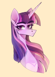 Size: 910x1276 | Tagged: safe, artist:darlyjay, imported from derpibooru, twilight sparkle, pony, bust, female, portrait, solo