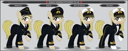 Size: 1280x512 | Tagged: safe, artist:brony-works, imported from derpibooru, earth pony, pony, blonde, clothes, comments locked down, female, kriegsmarine, mare, nazi, nazi germany, nazipone, officer, solo, swastika, uniform, world war ii