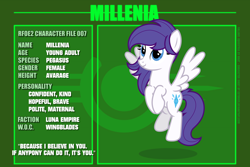 Size: 6000x4000 | Tagged: safe, artist:estories, imported from derpibooru, oc, oc only, oc:millenia, pegasus, pony, comic:stable 33, fallout equestria, absurd resolution, female, mare, reference sheet, revenant — fallout equestria 2, solo