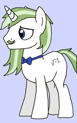 Size: 800x1280 | Tagged: safe, artist:lekonar13, imported from derpibooru, oc, oc only, oc:minty root, pony, unicorn, base used, rule 63, solo