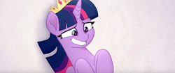 Size: 852x358 | Tagged: safe, imported from derpibooru, screencap, twilight sparkle, alicorn, pony, my little pony: the movie, crown, female, jewelry, regalia, solo, twilight sparkle (alicorn)