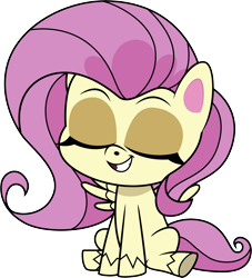 Size: 5115x5627 | Tagged: safe, artist:illumnious, imported from derpibooru, fluttershy, pegasus, pony, bad thing no. 3, my little pony: pony life, spoiler:my little pony: pony life, .ai available, absurd resolution, cute, eyes closed, female, g4.5, mare, shyabetes, simple background, sitting, smiling, solo, transparent background, vector, wings