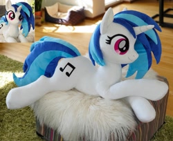 Size: 1600x1305 | Tagged: safe, artist:epicrainbowcrafts, imported from derpibooru, dj pon-3, vinyl scratch, pony, unicorn, irl, photo, plushie, prone, solo